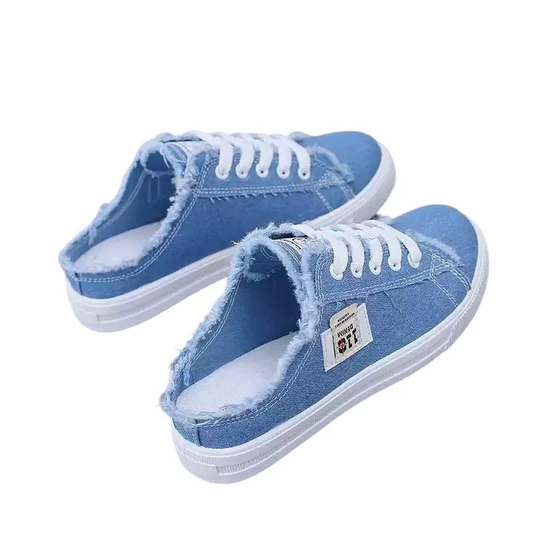👟 ¡MITAD DE PRECIO! Zapatillas Denim sin talón. Ligeras, cómodas y perfectas para tu look diario. ☀️